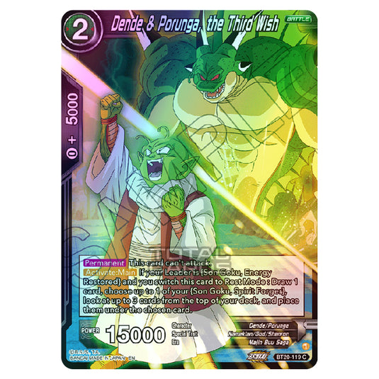 Dragon Ball Super - B20 - Power Absorbed - Dende & Porunga, the Third Wish - BT20-119 (Foil)