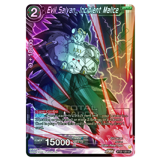 Dragon Ball Super - B20 - Power Absorbed - Evil Saiyan, Incipient Malice - BT20-129 (Foil)