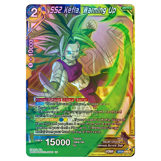 Dragon Ball Super - B20 - Power Absorbed - SS2 Kefla, Warming Up - BT20-146 (Foil)