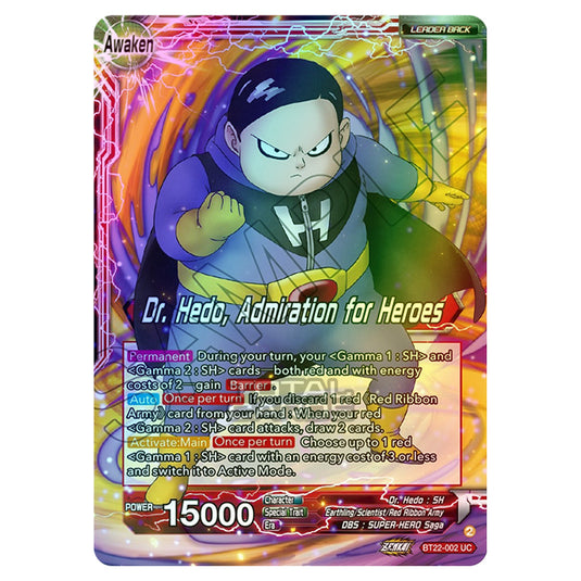 Dragon Ball Super - B22 - Critical Blow - Dr. Hedo - BT22-002 (Foil)