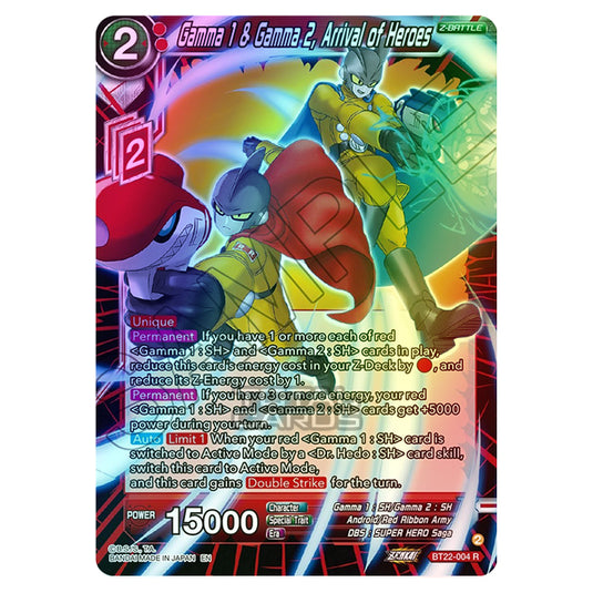 Dragon Ball Super - B22 - Critical Blow - Gamma 1 & Gamma 2, Arrival of Heroes - BT22-004 (Foil)