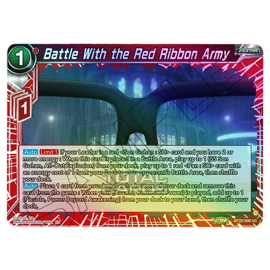 Dragon Ball Super - B22 - Critical Blow - Battle With the Red Ribbon Army - BT22-006 (Foil)