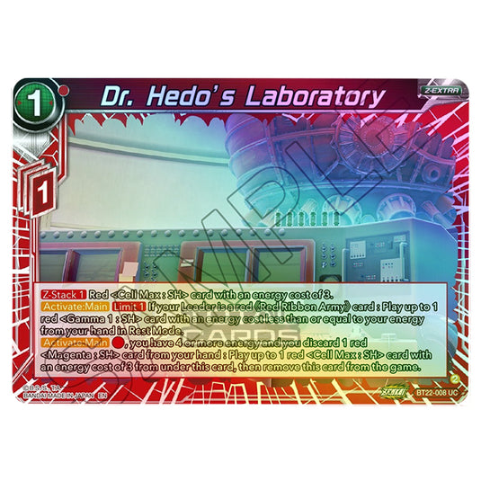 Dragon Ball Super - B22 - Critical Blow - Dr. Hedo’s Laboratory - BT22-008 (Foil)