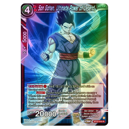 Dragon Ball Super - B22 - Critical Blow - Son Gohan, Ultimate Power of Legend - BT22-010 (Foil)