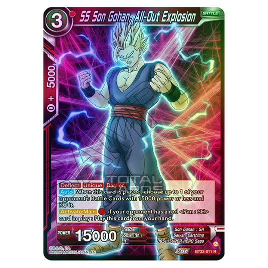 Dragon Ball Super - B22 - Critical Blow - SS Son Gohan, All-Out Explosion - BT22-011 (Foil)