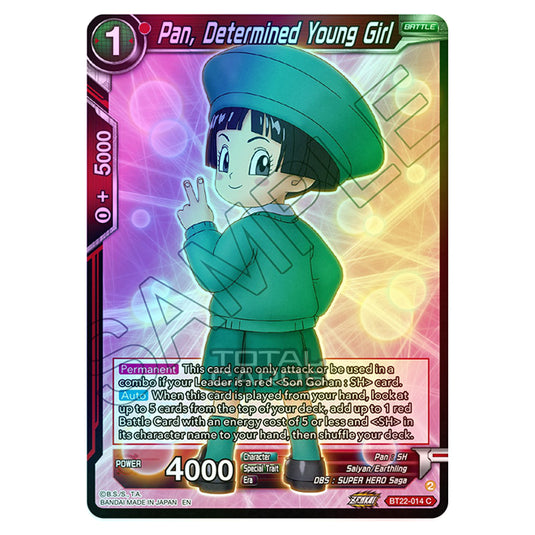 Dragon Ball Super - B22 - Critical Blow - Pan, Determined Young Girl - BT22-014 (Foil)