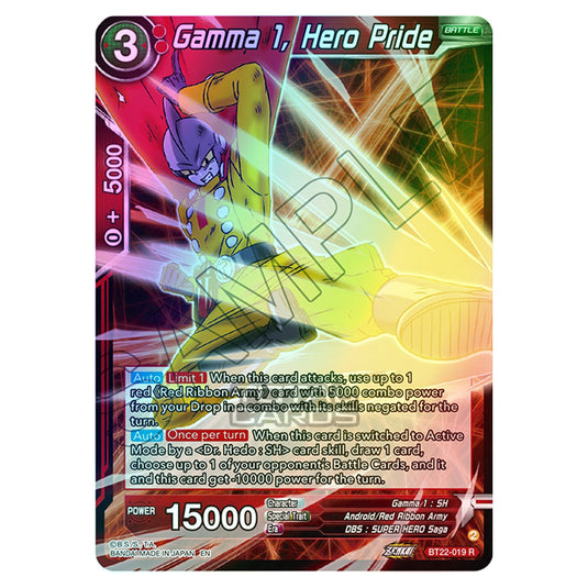 Dragon Ball Super - B22 - Critical Blow - Gamma 1, Hero Pride - BT22-019 (Foil)