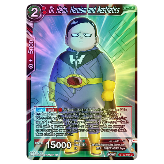 Dragon Ball Super - B22 - Critical Blow - Dr. Hedo, Heroism and Aesthetics - BT22-024 (Foil)