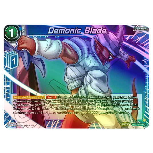 Dragon Ball Super - B22 - Critical Blow - Demonic Blade - BT22-036 (Foil)