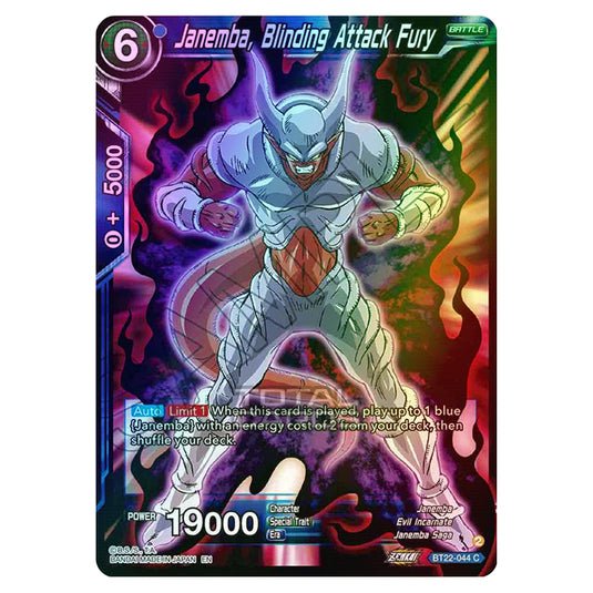 Dragon Ball Super - B22 - Critical Blow - Janemba, Blinding Attack Fury - BT22-044 (Foil)