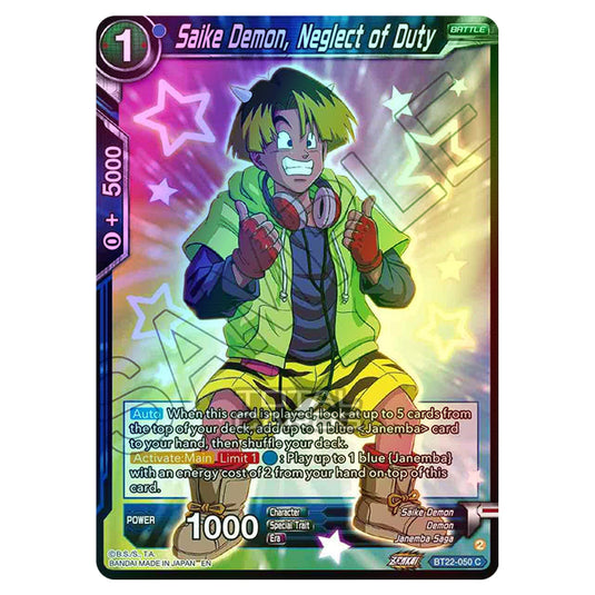 Dragon Ball Super - B22 - Critical Blow - Saike Demon, Neglect of Duty - BT22-050 (Foil)