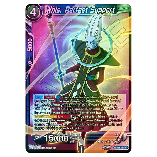 Dragon Ball Super - B22 - Critical Blow - Whis, Perfect Support - BT22-052 (Foil)