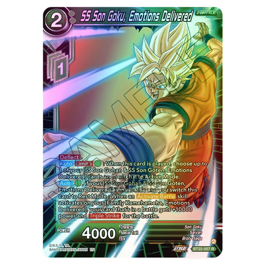 Dragon Ball Super - B22 - Critical Blow - SS Son Goku, Emotions Delivered - BT22-057 (Foil)