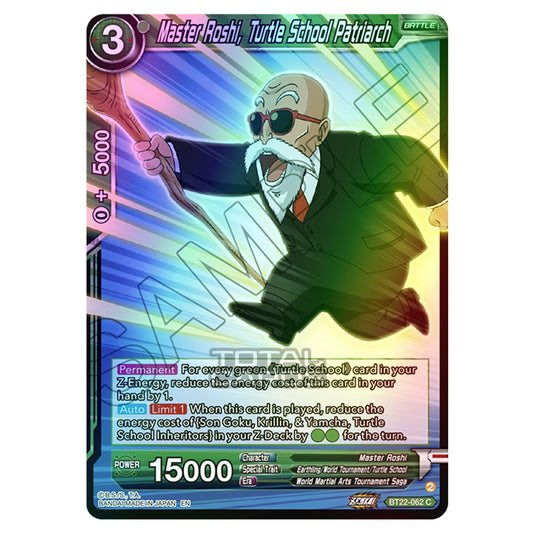 Dragon Ball Super - B22 - Critical Blow - Master Roshi, Turtle School Patriarch - BT22-062 (Foil)