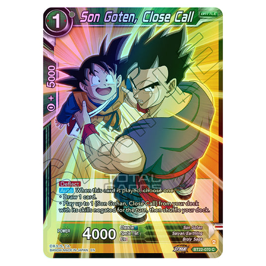 Dragon Ball Super - B22 - Critical Blow - Son Goten, Close Call - BT22-070 (Foil)