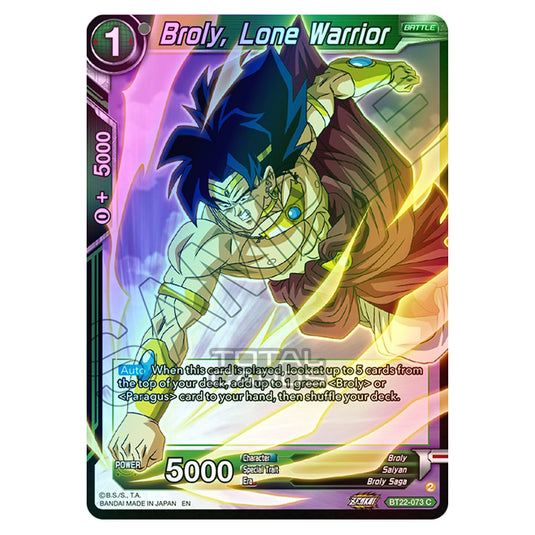 Dragon Ball Super - B22 - Critical Blow - Broly, Lone Warrior - BT22-073 (Foil)