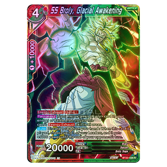 Dragon Ball Super - B22 - Critical Blow - SS Broly, Glacial Awakening Dragon Ball Super - B22 - Critical Blow - SS Broly, Glacial Awakening