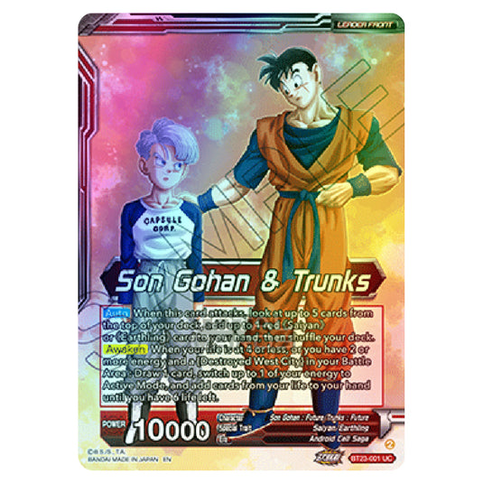 Dragon Ball Super - B23 - Perfect Combination - Son Gohan & Trunks - BT23-001 (Foil)