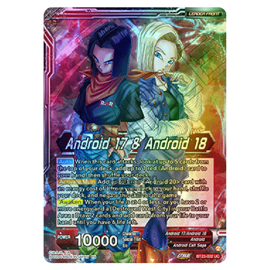 Dragon Ball Super - B23 - Perfect Combination - Android 17 & Android 18 - BT23-002 (Foil)