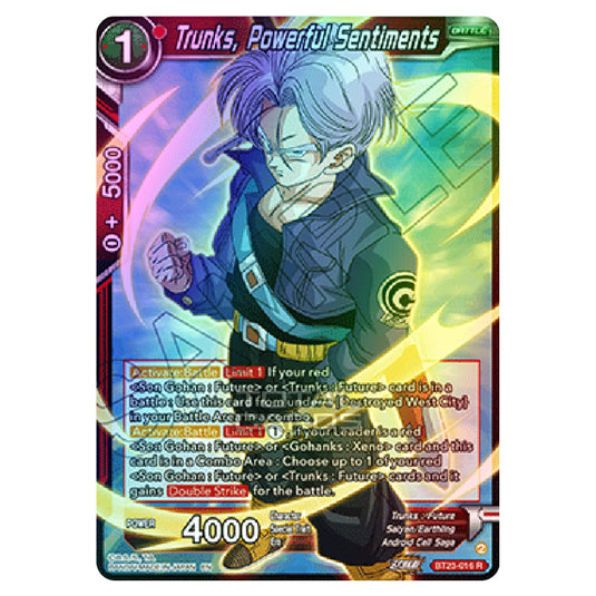 Dragon Ball Super - B23 - Perfect Combination - Trunks, Powerful Sentiments - BT23-016 (Foil)