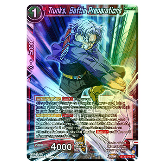 Dragon Ball Super - B23 - Perfect Combination - Trunks, Battle Preparations - BT23-019 (Foil)