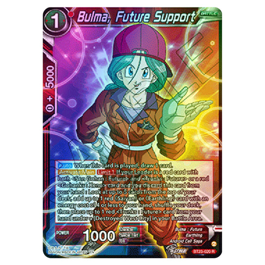 Dragon Ball Super - B23 - Perfect Combination - Bulma, Future Support - BT23-020 (Foil)