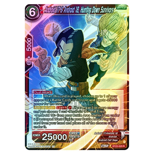 Dragon Ball Super - B23 - Perfect Combination - Android 17 & Android 18, Hunting Down Survivors - BT23-023 (Foil)