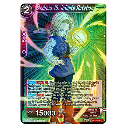 Dragon Ball Super - B23 - Perfect Combination - Android 18, Infinite Rotation - BT23-028 (Foil)