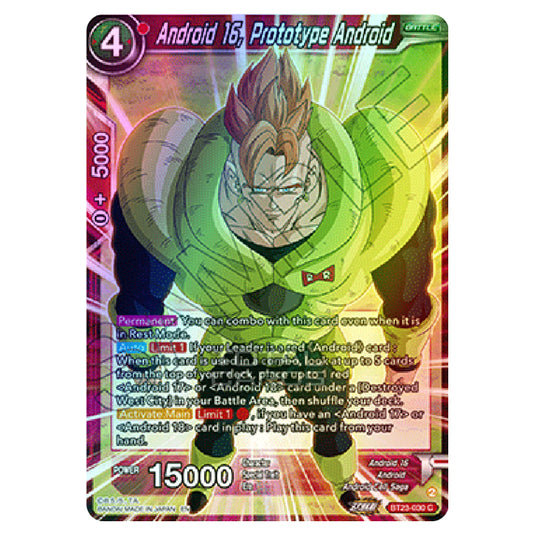 Dragon Ball Super - B23 - Perfect Combination - Android 16, Prototype Android - BT23-030 (Foil)