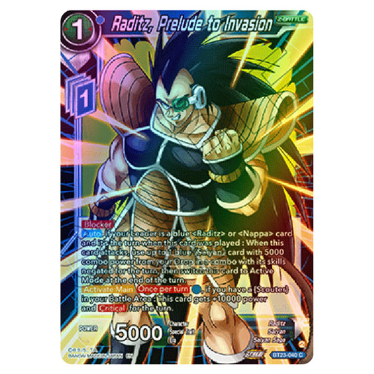 Dragon Ball Super - B23 - Perfect Combination - Raditz, Prelude to Invasion - BT23-040 (Foil)