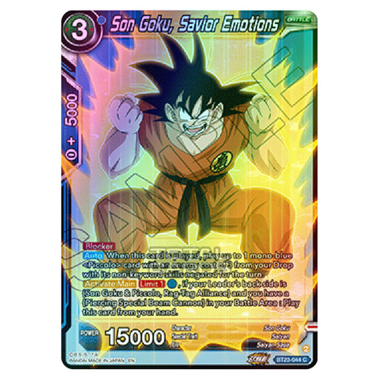 Dragon Ball Super - B23 - Perfect Combination - Son Goku, Savior Emotions - BT23-044 (Foil)