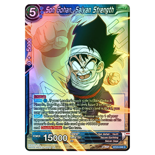 Dragon Ball Super - B23 - Perfect Combination - Son Gohan, Saiyan Strength - BT23-046 (Foil)