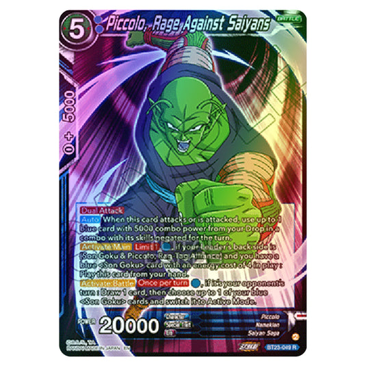 Dragon Ball Super - B23 - Perfect Combination - Piccolo, Rage Against Saiyans - BT23-049 (Foil)