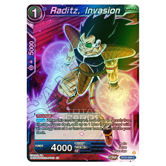 Dragon Ball Super - B23 - Perfect Combination - Raditz, Invasion - BT23-058 (Foil)