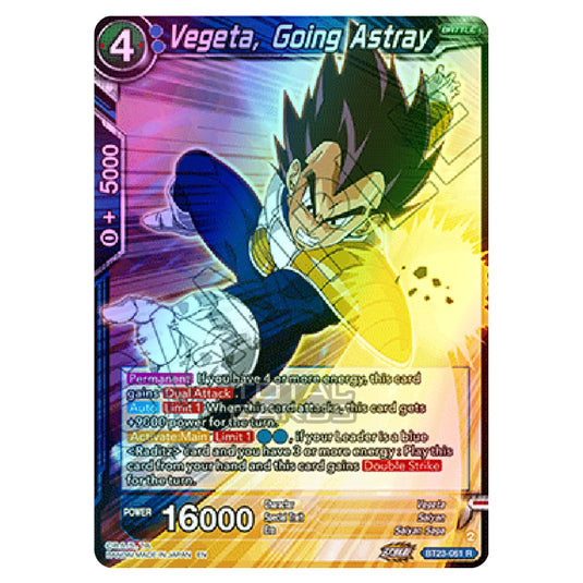 Dragon Ball Super - B23 - Perfect Combination - Vegeta, Going Astray - BT23-061 (Foil)