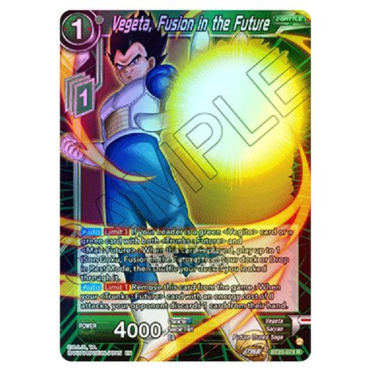 Dragon Ball Super - B23 - Perfect Combination - Vegeta, Fusion in the Future - BT23-073 (Foil)