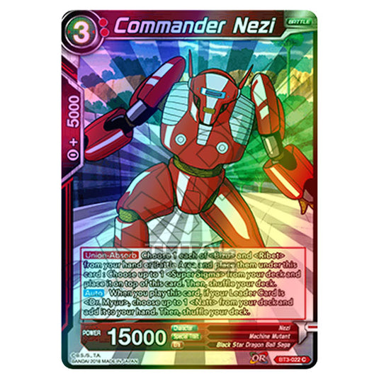 Dragon Ball Super - B03 - Cross Worlds - Commander Nezi - BT3-022 (Foil)