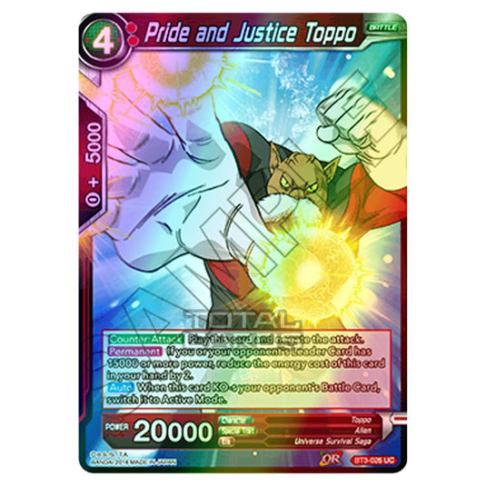 Dragon Ball Super - B03 - Cross Worlds - Pride and Justice Toppo - BT3-026 (Foil)