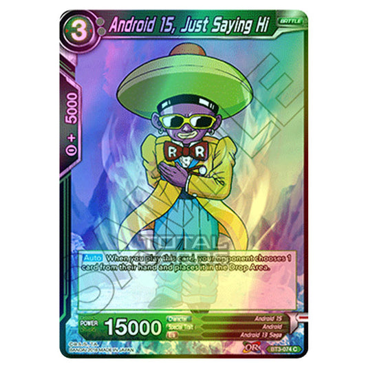 Dragon Ball Super - B03 - Cross Worlds - Android 15, Just Saying Hi - BT3-074 (Foil)