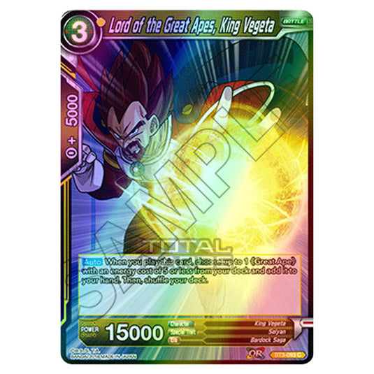 Dragon Ball Super - B03 - Cross Worlds - Lord of the Great Apes, King Vegeta - BT3-093 (Foil)