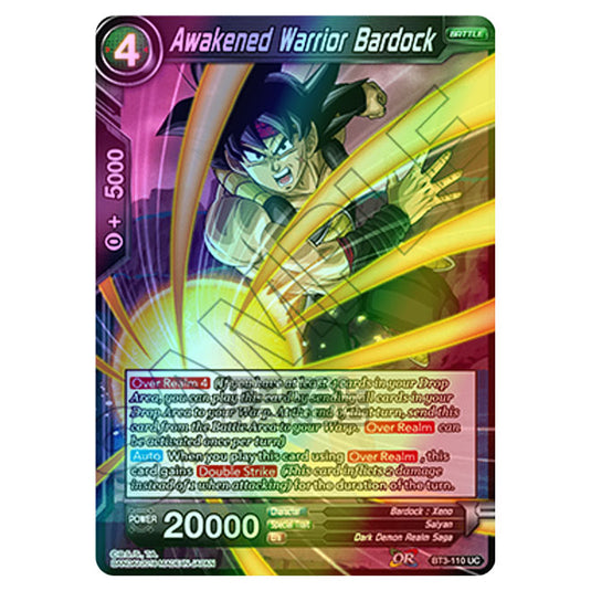 Dragon Ball Super - B03 - Cross Worlds - Awakened Warrior Bardock - BT3-110 (Foil)