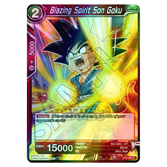 Dragon Ball Super - B04 - Colossal Warfare - Blazing Spirit Son Goku - BT4-005 (Foil)