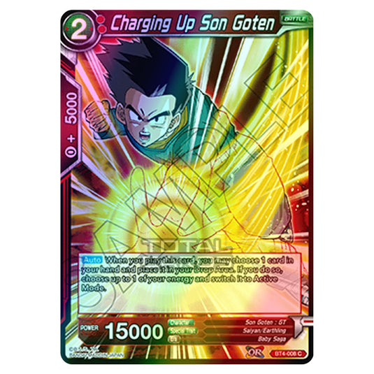 Dragon Ball Super - B04 - Colossal Warfare - Charging Up Son Goten - BT4-008 (Foil)