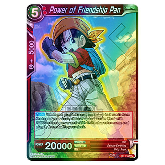 Dragon Ball Super - B04 - Colossal Warfare - Power of Friendship Pan - BT4-009 (Foil)