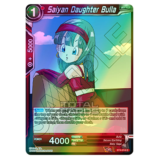 Dragon Ball Super - B04 - Colossal Warfare - Saiyan Daughter Bulla - BT4-014 (Foil)