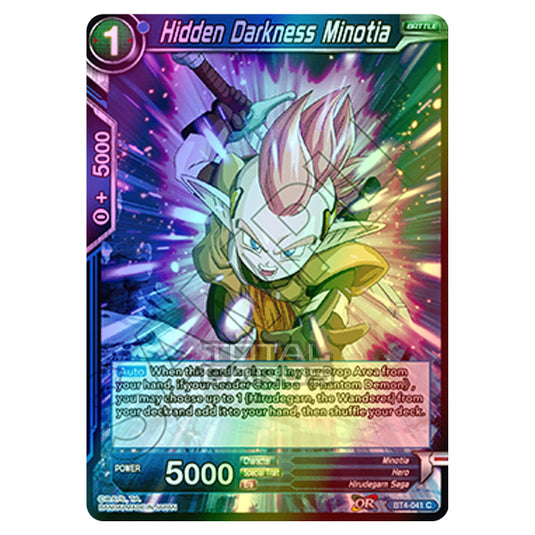 Dragon Ball Super - B04 - Colossal Warfare - Hidden Darkness Minotia - BT4-041 (Foil)