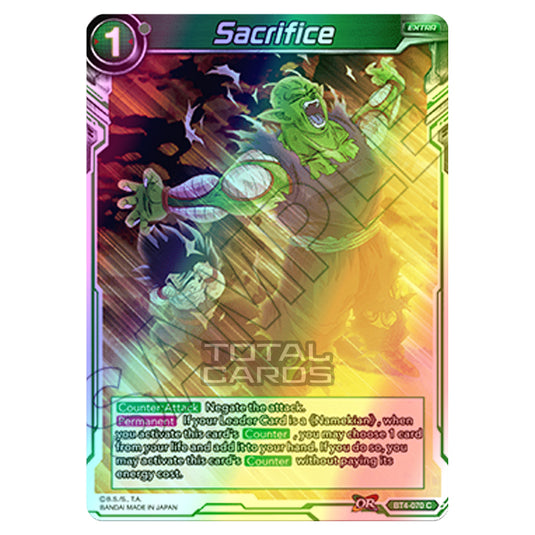 Dragon Ball Super - B04 - Colossal Warfare - Sacrifice - BT4-070 (Foil)