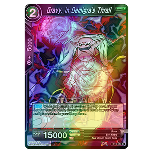 Dragon Ball Super - B04 - Colossal Warfare - Gravy, in Demigra's Thrall - BT4-114 (Foil)