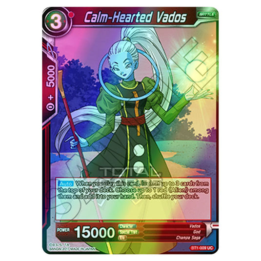 Dragon Ball Super - B01 - Galactic Battle - Calm-Hearted Vados - BT1-009 (Foil)