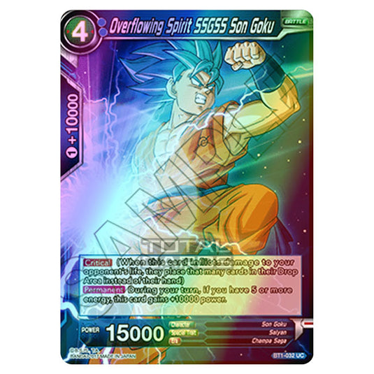 Dragon Ball Super - B01 - Galactic Battle - Overflowing Spirit SSGSS Son Goku - BT1-032 (Foil)